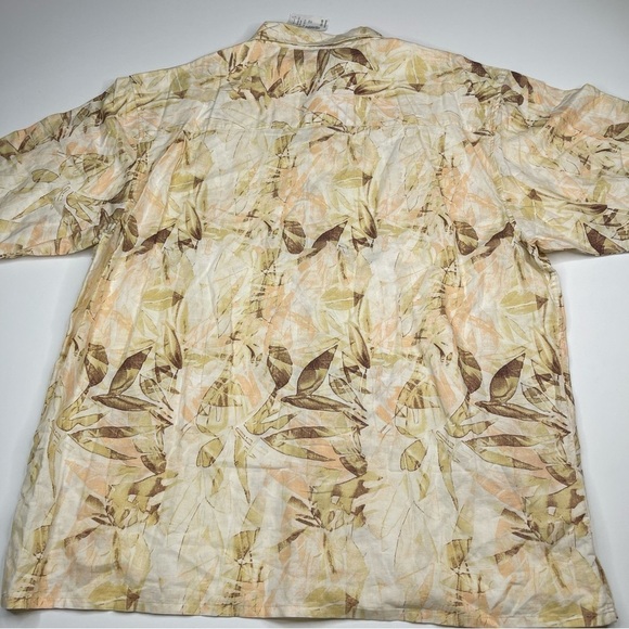 Hawaiian Aloha Shirt Linen Cotton Button Beach Vacation Tropical Summer 5X New - Picture 3 of 13